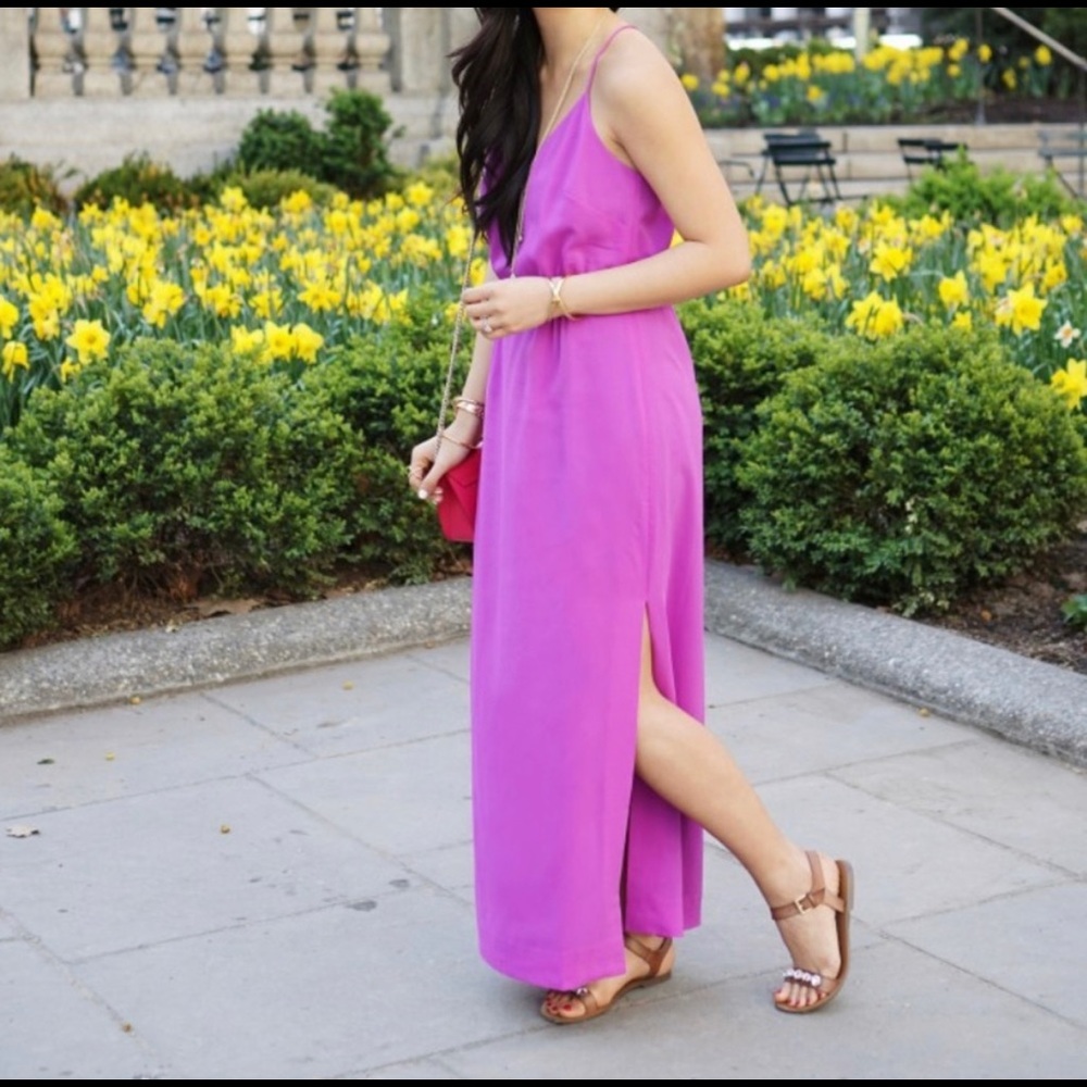 NWT J. Crew Purple Racerback Maxi